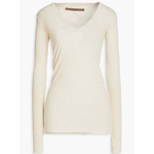 NWOT Enza Costa Cotten & Cashmere Jersey Blend Top
